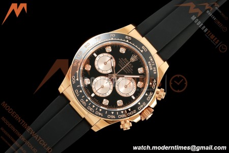 Rolex - Daytona 126515LN 40mm Gain Weight 904L Ceramic RG/RU Blk/Gold/Dia THBF SH4131