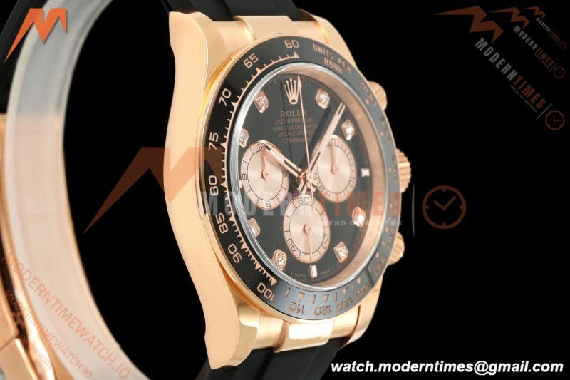 Rolex - Daytona 126515LN 40mm Gain Weight 904L Ceramic RG/RU Blk/Gold/Dia THBF SH4131