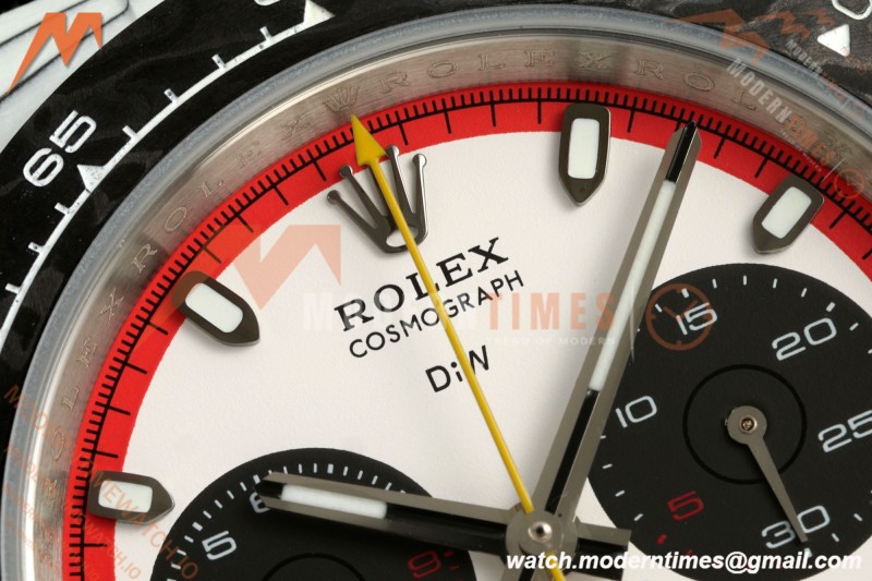 Rolex - Daytona 40mm DiW Ferrari Edition RT White Carbon Fiber FC/NY Red/Blk/Yelw White Dial DIWF DD4801 | 롤렉스 - 데이토나 40mm DiW 페라리 에디션 RT 화이트 카본 파이버 FC/NY 레드/블랙/옐로우 화이트 다이얼 DIW DD4801