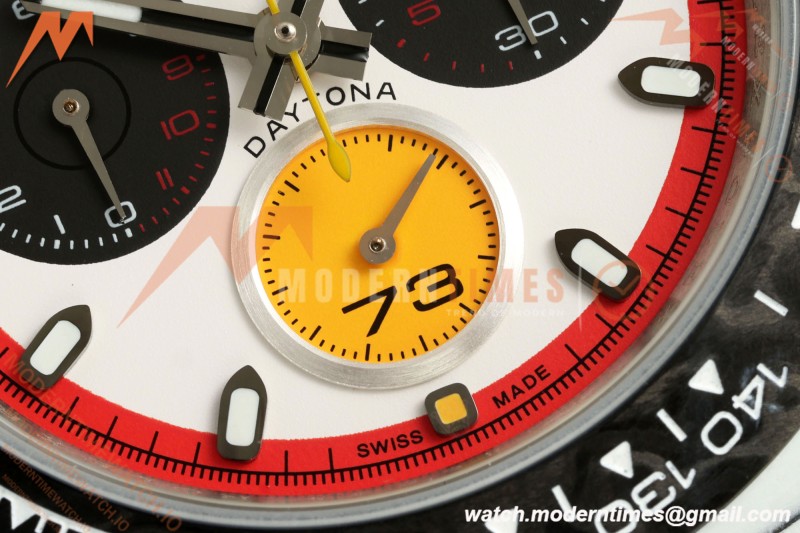 Rolex - Daytona 40mm DiW Ferrari Edition RT White Carbon Fiber FC/NY Red/Blk/Yelw White Dial DIWF DD4801 | 롤렉스 - 데이토나 40mm DiW 페라리 에디션 RT 화이트 카본 파이버 FC/NY 레드/블랙/옐로우 화이트 다이얼 DIW DD4801