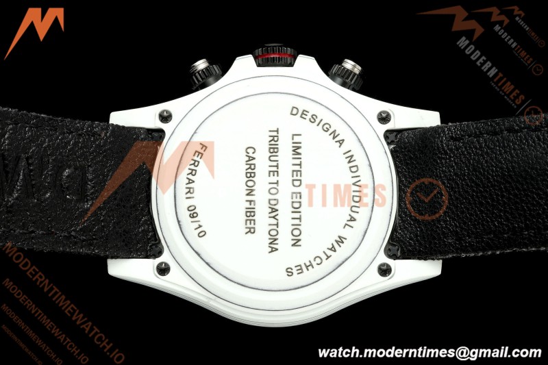 Rolex - Daytona 40mm DiW Ferrari Edition RT White Carbon Fiber FC/NY Red/Blk/Yelw White Dial DIWF DD4801 | 롤렉스 - 데이토나 40mm DiW 페라리 에디션 RT 화이트 카본 파이버 FC/NY 레드/블랙/옐로우 화이트 다이얼 DIW DD4801
