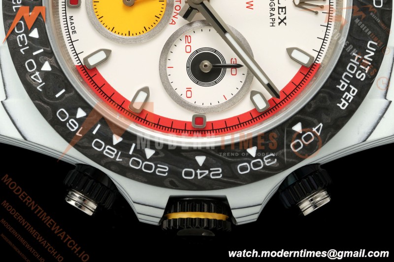 Rolex - Daytona 40mm DiW Ferrari Edition White Carbon Fiber FC/NY Red/Grn/Yelw White Dial DIWF DD4801