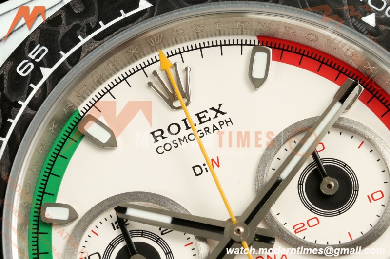 Rolex - Daytona 40mm DiW Ferrari Edition White Carbon Fiber FC/NY Red/Grn/Yelw White Dial DIWF DD4801
