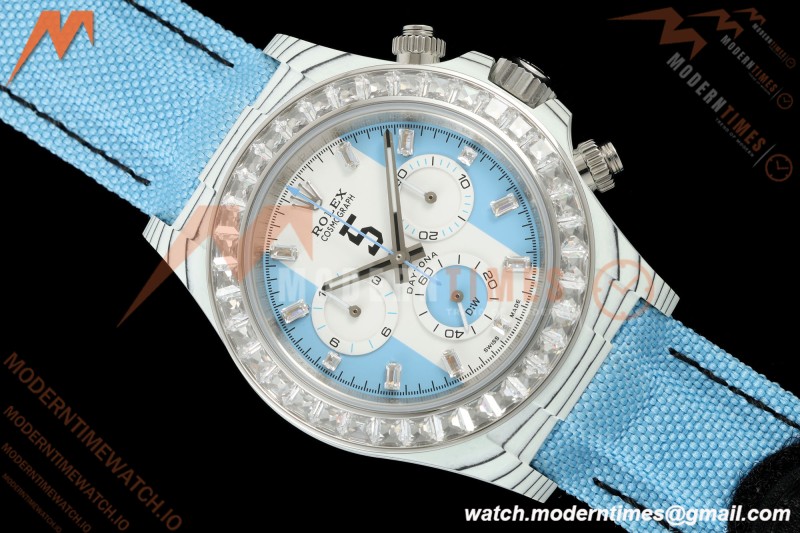 Rolex - Daytona 40mm DiW Leandro Paredes White Carbon Fiber FC/DIA/NY Baby Blue Dial DIWF DD4801