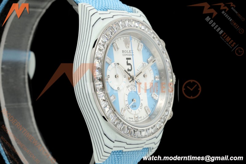 Rolex - Daytona 40mm DiW Leandro Paredes White Carbon Fiber FC/DIA/NY Baby Blue Dial DIWF DD4801