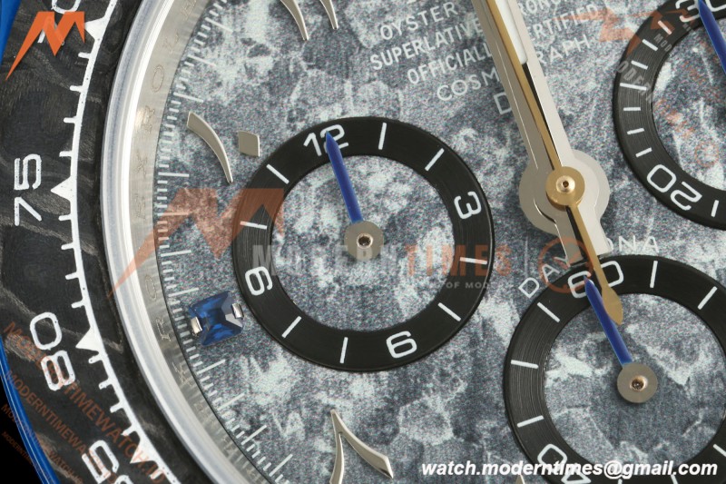 Rolex - Daytona 40mm DiW Liquid Titanium Dial Blue Carbon Fiber FC/NY Grey Arabic Dial DIWF DD4801