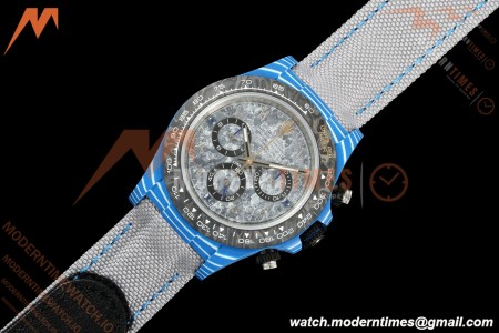 Rolex - Daytona 40mm DiW Liquid Titanium Dial Blue Carbon Fiber FC/NY Grey Arabic Dial DIWF DD4801