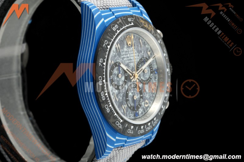 Rolex - Daytona 40mm DiW Liquid Titanium Dial Blue Carbon Fiber FC/NY Grey Arabic Dial DIWF DD4801