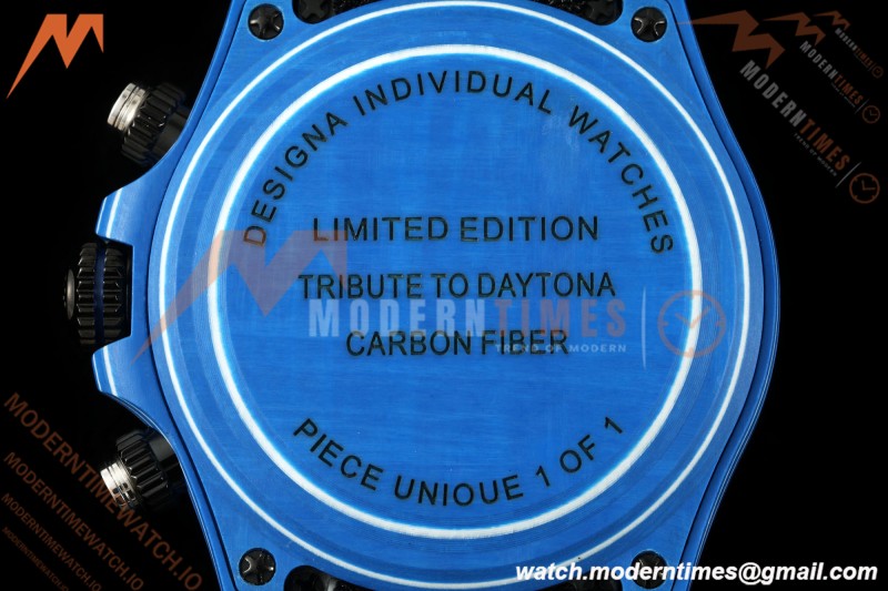 Rolex - Daytona 40mm DiW Liquid Titanium Dial Blue Carbon Fiber FC/NY Grey Arabic Dial DIWF DD4801