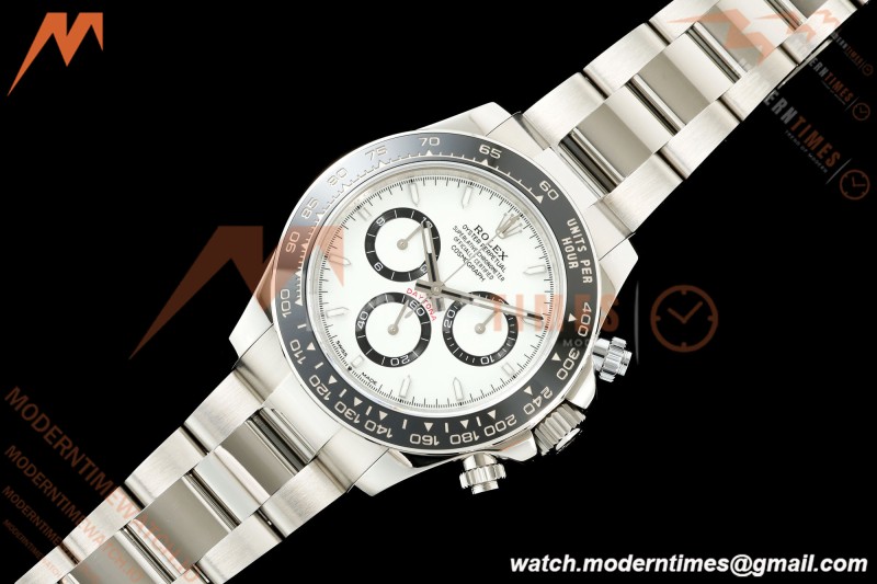 Rolex - Daytona 126500LN 40mm CER 904L SS/SS White Dial UFO UF4131 Free Sprung
