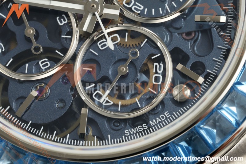 Rolex - Daytona 40mm Artisans De Genève Arolla Glacier SS/SS Blue Crystal Skeleton Dial Sonic DD4802