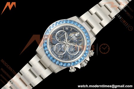Rolex - Daytona 40mm Artisans De Genève Arolla Glacier SS/SS Blue Crystal Skeleton Dial Sonic DD4802