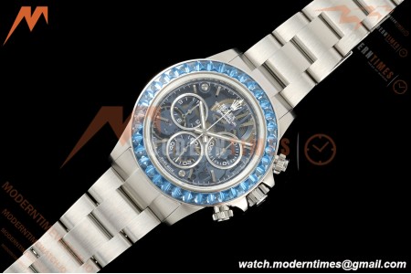 Rolex - Daytona 40mm Artisans De Genève Arolla Glacier SS/SS Blue Crystal Skeleton Dial Sonic DD4802