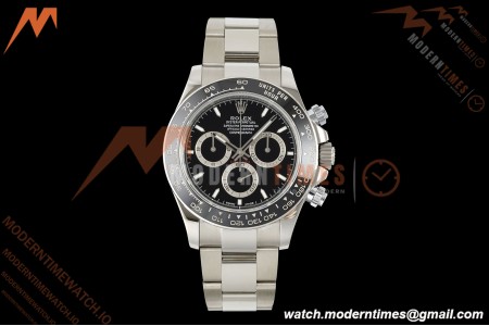 Rolex - Daytona 126500LN 40mm CER 904L SS/SS Black Dial UFO UF4131 Free Sprung