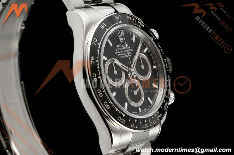 Rolex - Daytona 126500LN 40mm CER 904L SS/SS Black Dial UFO UF4131 Free Sprung