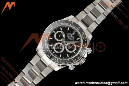 Rolex - Daytona 126500LN 40mm CER 904L SS/SS Black Dial UFO UF4131 Free Sprung