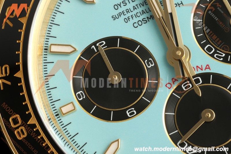 Daytona 126518LN 40mm Gain Weight CER/YG/RU Blu/Blk/Stk Turquoise Dial ARF DD4131