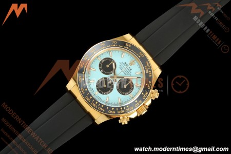 Daytona 126518LN 40mm Gain Weight CER/YG/RU Blu/Blk/Stk Turquoise Dial ARF DD4131 | 데이토나 126518LN 40mm 게인 웨이트 CER/YG/RU 블루/블랙/스틸 터키석 다이얼 ARF DD4131