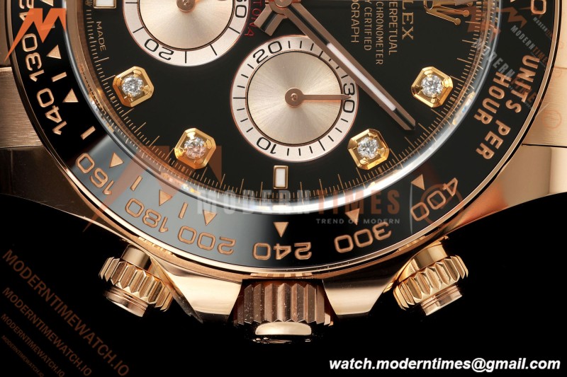 Rolex - Daytona 126515LN 40mm Gain Weight CER/RG/RU Blk/Gold/Dia ARF DD4131
