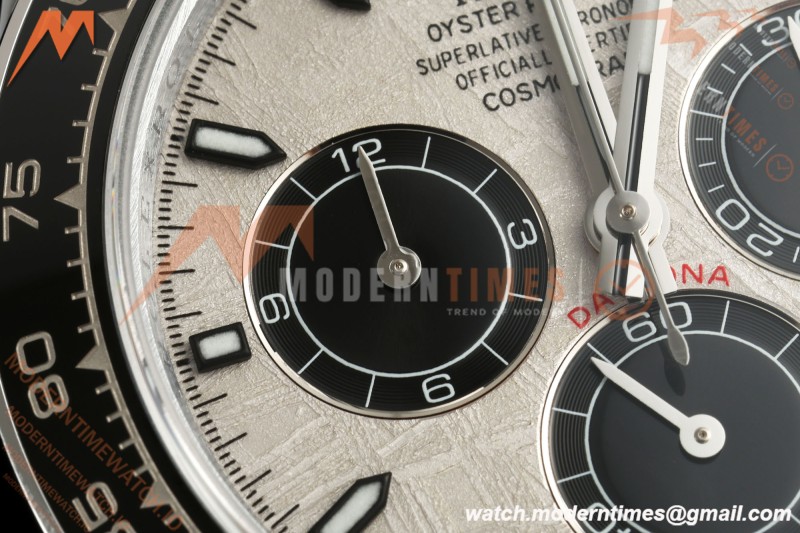 Rolex - Daytona 126519LN 40mm Gain Weight CER/WG/RU Grey/Blk/Stk Meteorite Dial UFO UF4131 Free Sprung
