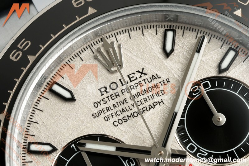Rolex - Daytona 126519LN 40mm Gain Weight CER/WG/RU Grey/Blk/Stk Meteorite Dial UFO UF4131 Free Sprung