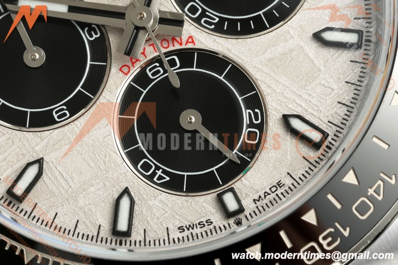 Rolex - Daytona 126519LN 40mm Gain Weight CER/WG/RU Grey/Blk/Stk Meteorite Dial UFO UF4131 Free Sprung