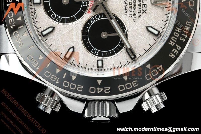 Rolex - Daytona 126519LN 40mm Gain Weight CER/WG/RU Grey/Blk/Stk Meteorite Dial UFO UF4131 Free Sprung
