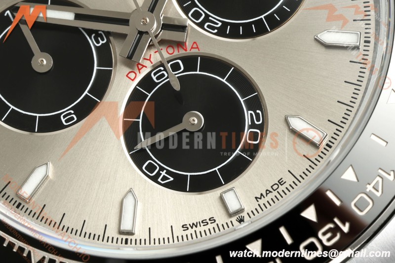 Rolex - Daytona 126519LN 40mm Gain Weight CER/WG/RU Grey/Blk/Stk Grey Dial UFO UF4131 Free Sprung