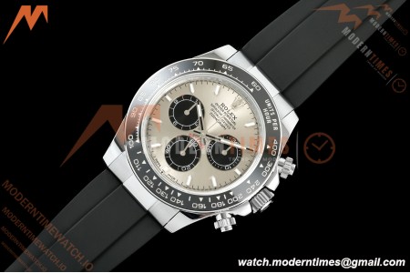 Rolex - Daytona 126519LN 40mm Gain Weight CER/WG/RU Grey/Blk/Stk Grey Dial UFO UF4131 Free Sprung