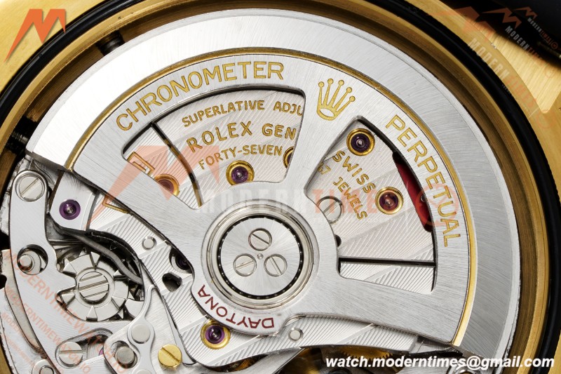 Rolex - Daytona 126518LN 40mm Gain Weight 904L Ceramic YG/RU Gold/Black UFO UF4131 Free Sprung