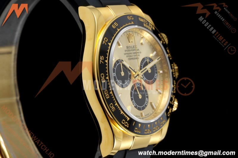 Rolex - Daytona 126518LN 40mm Gain Weight 904L Ceramic YG/RU Gold/Black UFO UF4131 Free Sprung