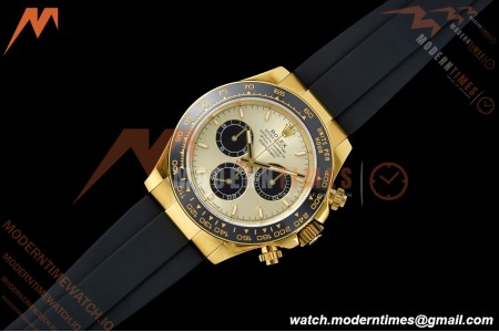 Rolex - Daytona 126518LN 40mm Gain Weight 904L Ceramic YG/RU Gold/Black UFO UF4131 Free Sprung