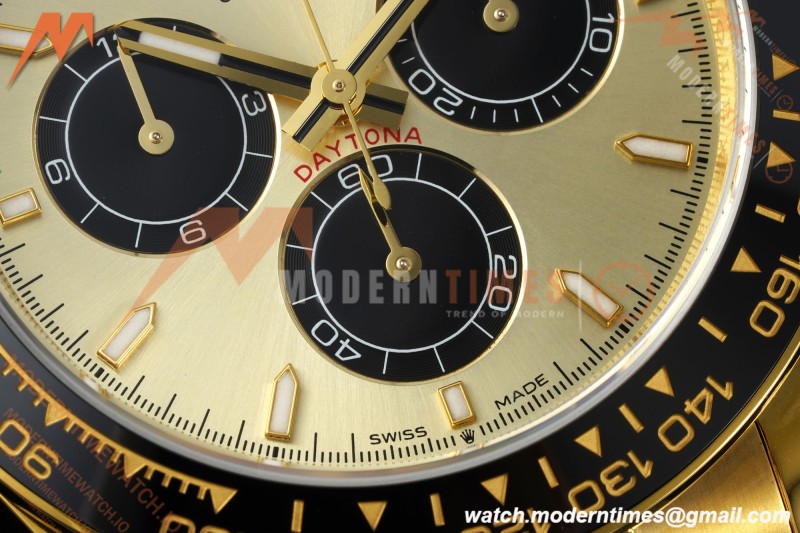 Rolex - Daytona 126518LN 40mm Gain Weight 904L Ceramic YG/RU Gold/Black UFO UF4131 Free Sprung