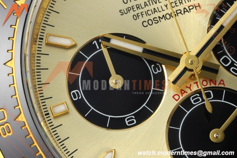 Rolex - Daytona 126518LN 40mm Gain Weight 904L Ceramic YG/RU Gold/Black UFO UF4131 Free Sprung