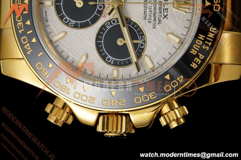 Rolex - Daytona 126518LN 40mm Gain Weight 904L CER/YG/RU GREY/BLK Meteorite Dial UFO UF4131 Free Sprung