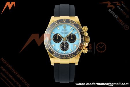Rolex - Daytona 126518LN 40mm Gain Weight CER/YG/RU Blu/Blk Turquoise Dial UFO UF4131 Free Sprung | 롤렉스 데이토나 126518LN 40mm 게인 웨이트 CER/YG/RU 블루/블랙 터키석 다이얼 UFO UF4131 프리 스프링