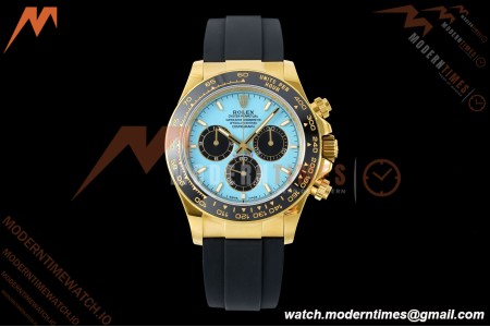Rolex - Daytona 126518LN 40mm Gain Weight CER/YG/RU Blu/Blk Turquoise Dial UFO UF4131 Free Sprung