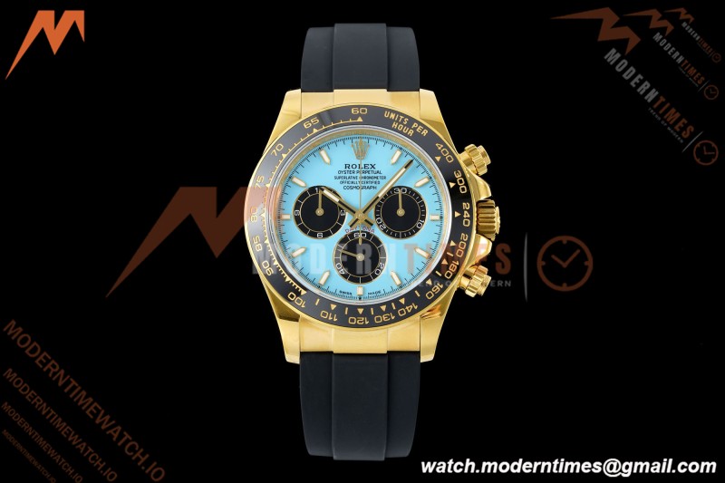Rolex - Daytona 126518LN 40mm Gain Weight CER/YG/RU Blu/Blk Turquoise Dial UFO UF4131 Free Sprung