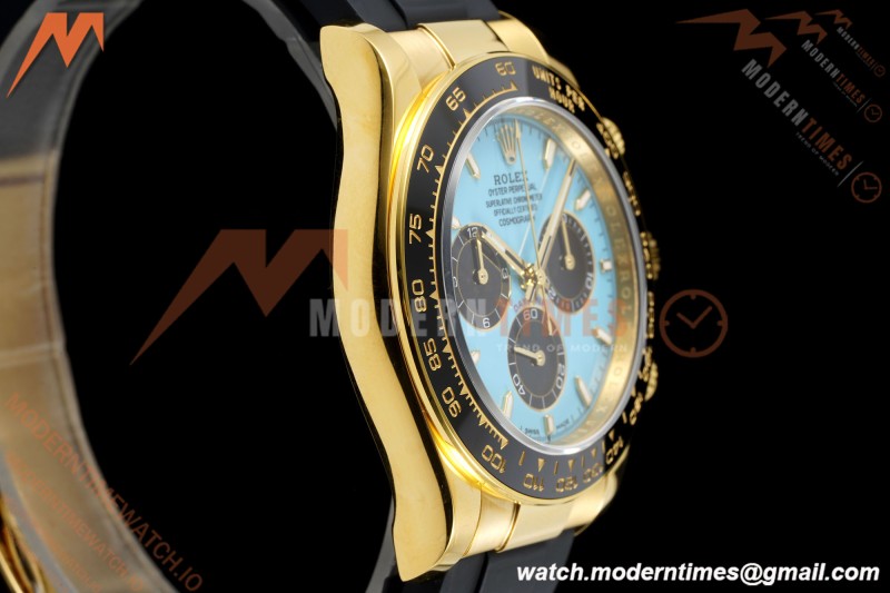 Rolex - Daytona 126518LN 40mm Gain Weight CER/YG/RU Blu/Blk Turquoise Dial UFO UF4131 Free Sprung