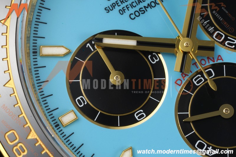 Rolex - Daytona 126518LN 40mm Gain Weight CER/YG/RU Blu/Blk Turquoise Dial UFO UF4131 Free Sprung