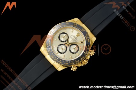 Rolex - Daytona 126518LN 40mm Gain Weight CER/YG/RU Gold Dial UFO UF4131 Free Sprung | 롤렉스 데이토나 126518LN 40mm 게인 웨이트 CER/YG/RU 골드 다이얼 UFO UF4131 프리 스프링