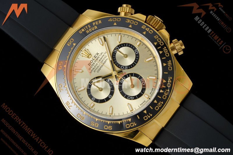 Rolex - Daytona 126518LN 40mm Gain Weight CER/YG/RU Gold Dial UFO UF4131 Free Sprung