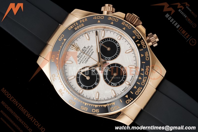 Rolex - Daytona 126515LN 40mm Gain Weight CER/RG/RU GREY/BLK Meteorite Dial UFO UF4131 Free Sprung | 롤렉스 데이토나 126515LN 40mm 게인 웨이트 CER/RG/RU 그레이/블랙 운석 다이얼 UFO UF4131 프리 스프링