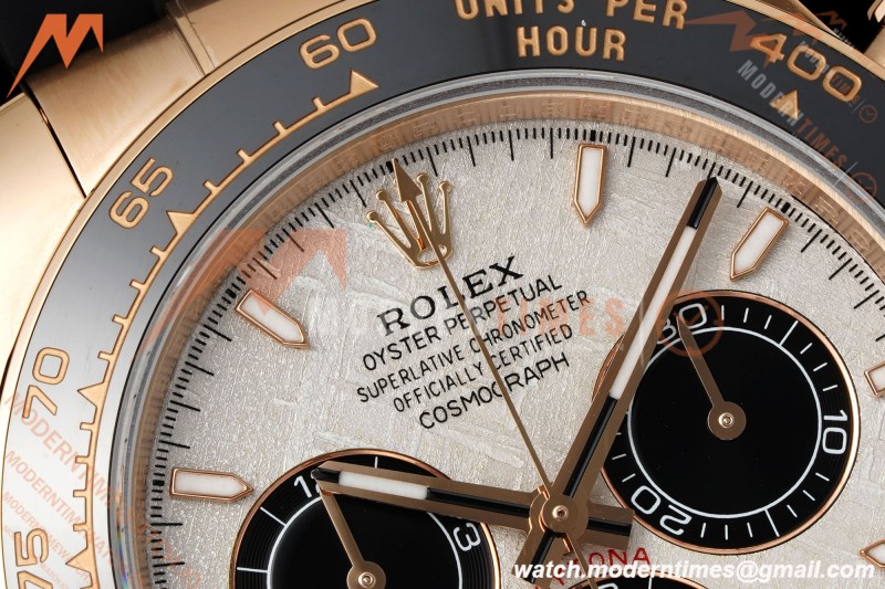 Rolex - Daytona 126515LN 40mm Gain Weight CER/RG/RU GREY/BLK Meteorite Dial UFO UF4131 Free Sprung | 롤렉스 데이토나 126515LN 40mm 게인 웨이트 CER/RG/RU 그레이/블랙 운석 다이얼 UFO UF4131 프리 스프링