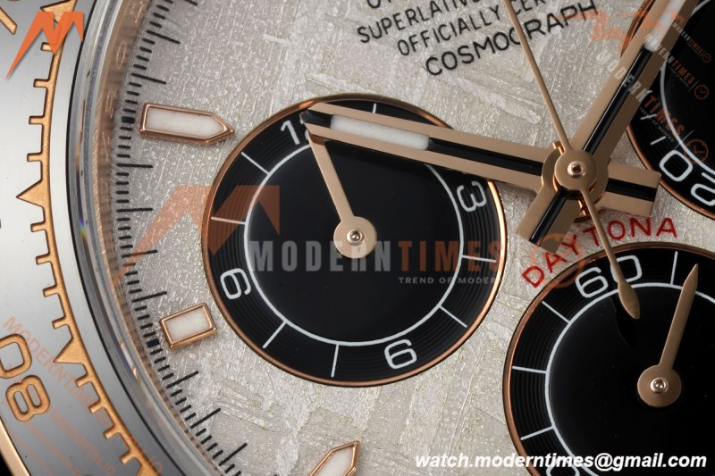 Rolex - Daytona 126515LN 40mm Gain Weight CER/RG/RU GREY/BLK Meteorite Dial UFO UF4131 Free Sprung | 롤렉스 데이토나 126515LN 40mm 게인 웨이트 CER/RG/RU 그레이/블랙 운석 다이얼 UFO UF4131 프리 스프링