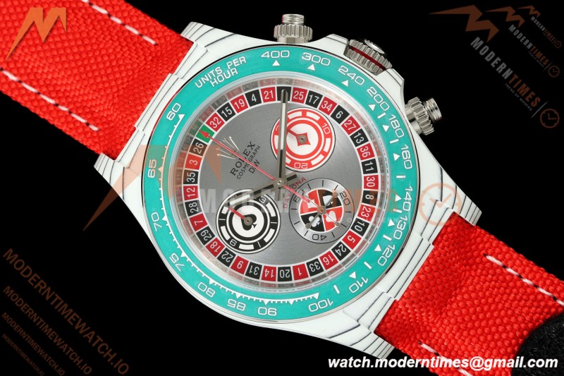 Rolex - Daytona 40mm DiW Lucky Player QF White Carbon Fiber FC/NY Grey Dial DIWF DD4801