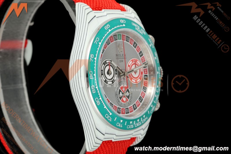 Rolex - Daytona 40mm DiW Lucky Player QF White Carbon Fiber FC/NY Grey Dial DIWF DD4801