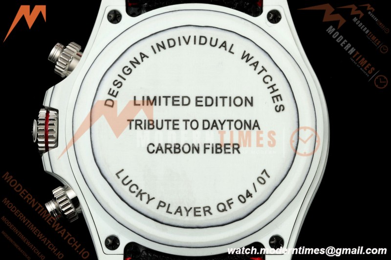 Rolex - Daytona 40mm DiW Lucky Player QF White Carbon Fiber FC/NY Grey Dial DIWF DD4801
