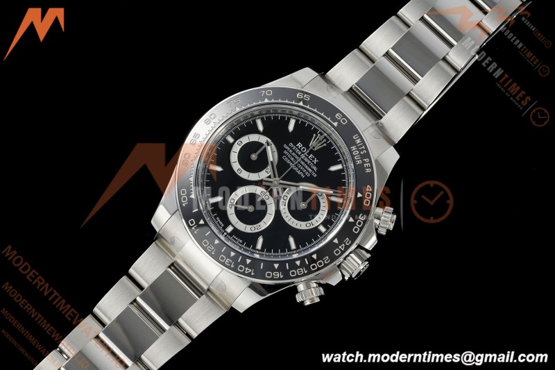 Rolex - Daytona 126500LN 40mm CER 904L SS/SS Black Clean Plus DD4131 | 롤렉스 데이토나 126500LN 40mm 세라믹 베젤 904L 스테인리스 스틸/스테인리스 스틸 블랙 다이얼 클린 팩토리 플러스 DD4131 무브먼트