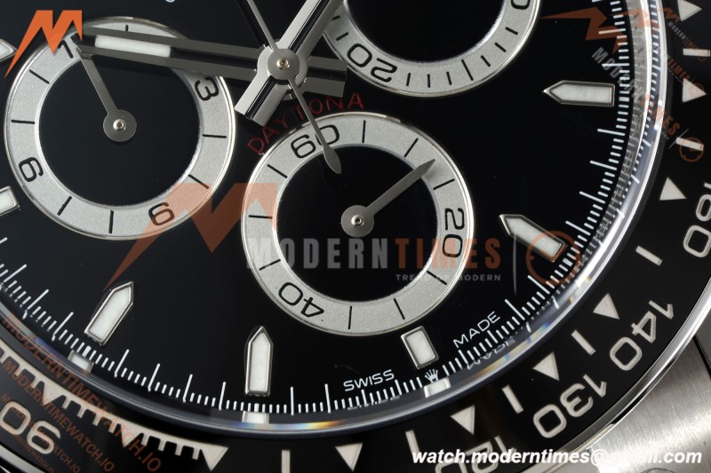 Rolex - Daytona 126500LN 40mm CER 904L SS/SS Black Clean Plus DD4131 | 롤렉스 데이토나 126500LN 40mm 세라믹 베젤 904L 스테인리스 스틸/스테인리스 스틸 블랙 다이얼 클린 팩토리 플러스 DD4131 무브먼트
